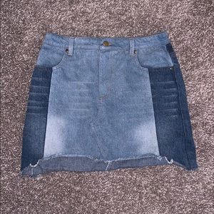Two Toned Jean Skirt from “Wild Honey”